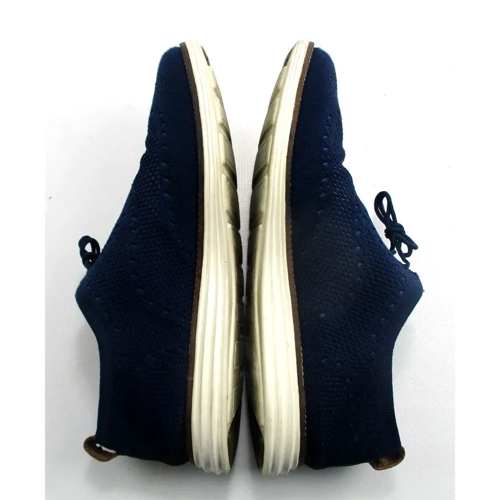 Cole Haan Originalgrand Shoes Navy Stitchlite Ivory Wingtip Oxford C27960 Men 11